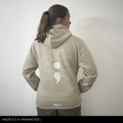 PEACE HOODY PEBBLE