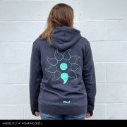 PEACE HOODY INK BLUE